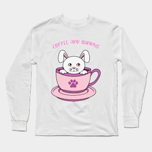 All i need is coffee and rabbits Long Sleeve T-Shirt